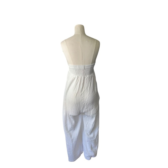 Bucketlist Wide Leg Tube Solid Jumpsuits - White - Picture 3 of 7